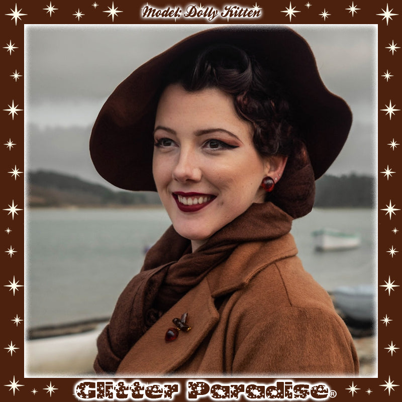 Broche: Fakelite Acorn & Wood