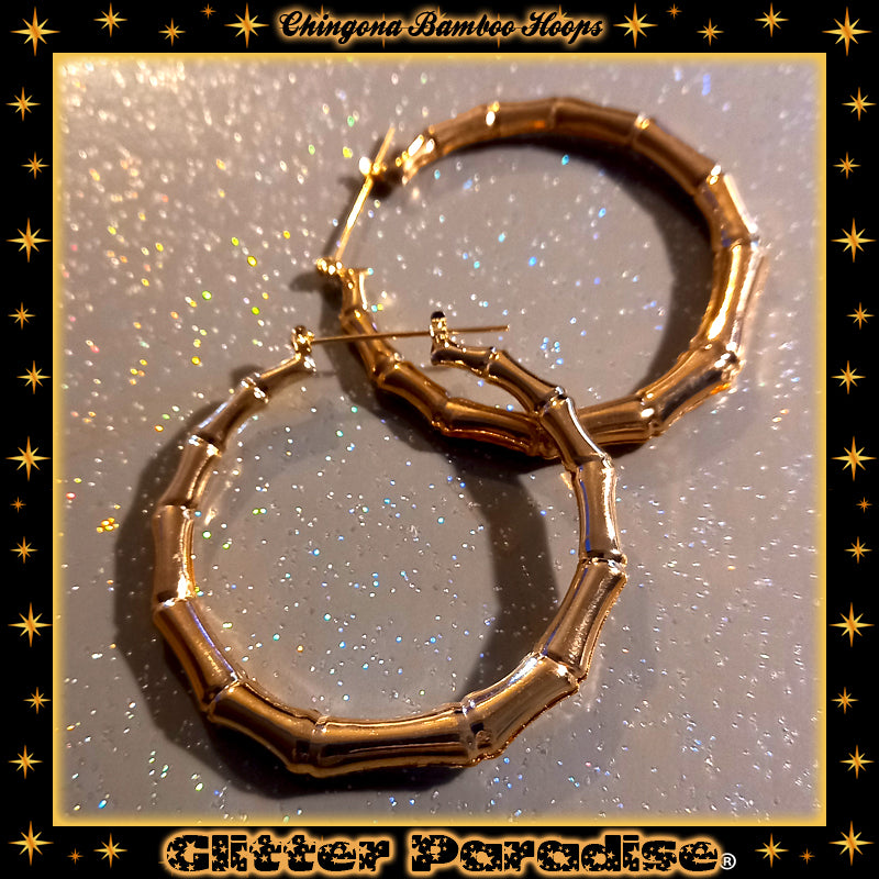 Earrings: Bamboo Hoops de Chingona