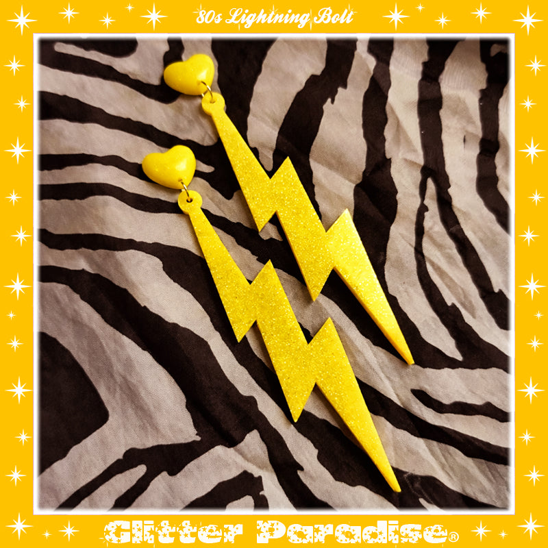 Pendientes: 80s Lightning Bolt and Star