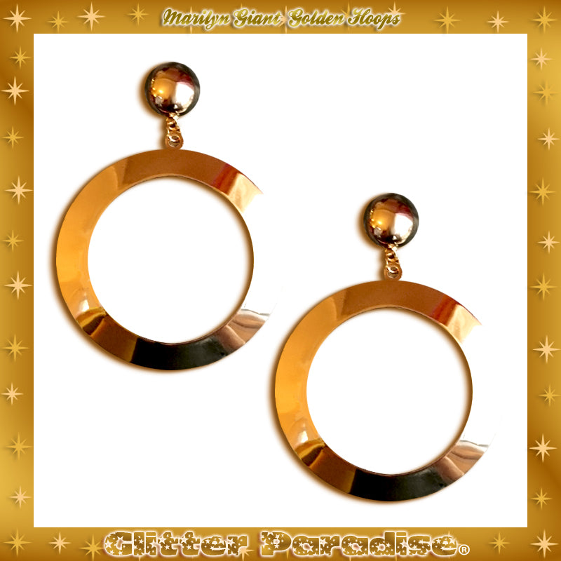 Earrings: Giant Marilyn Flat Hoops