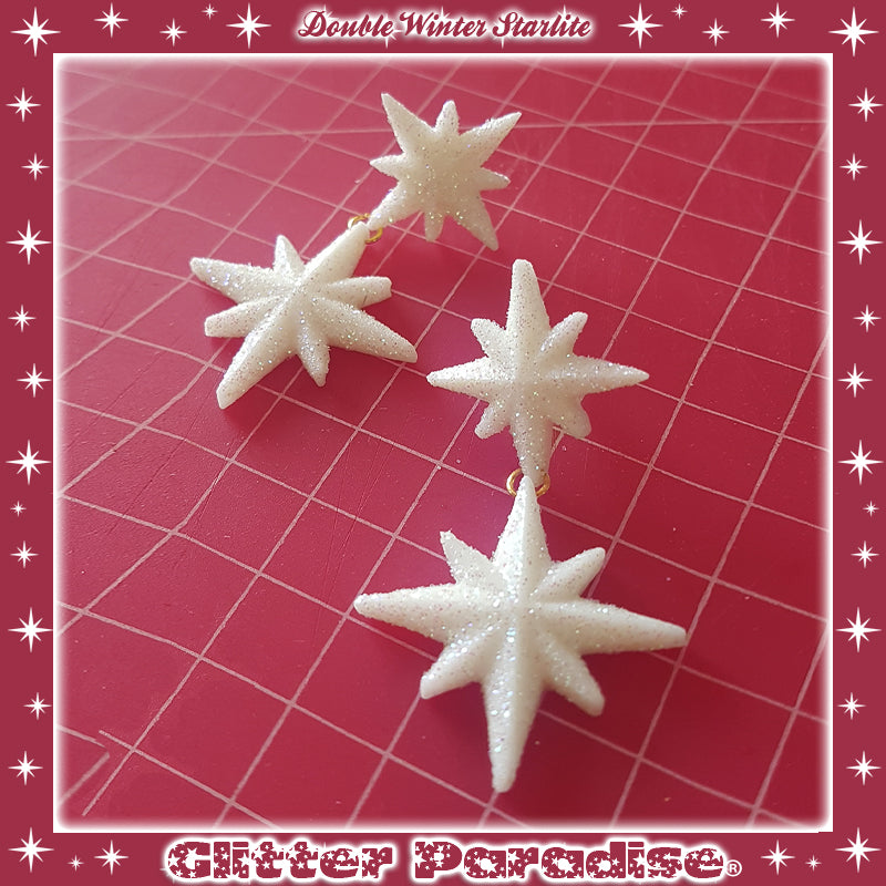 Earrings: Double Winter Starlite