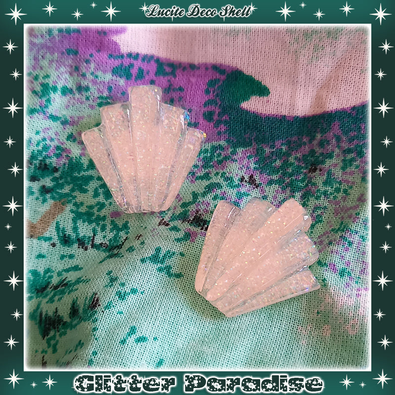 Boucles d'Oreilles : Confetti Lucite Deco Shell