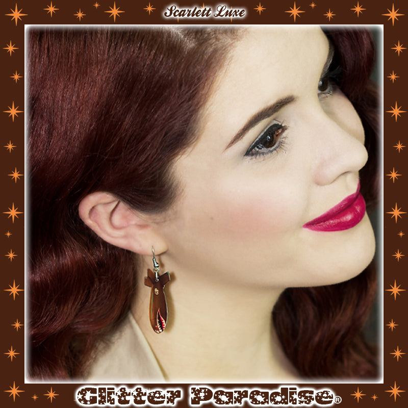 Earrings: Shark Bomb