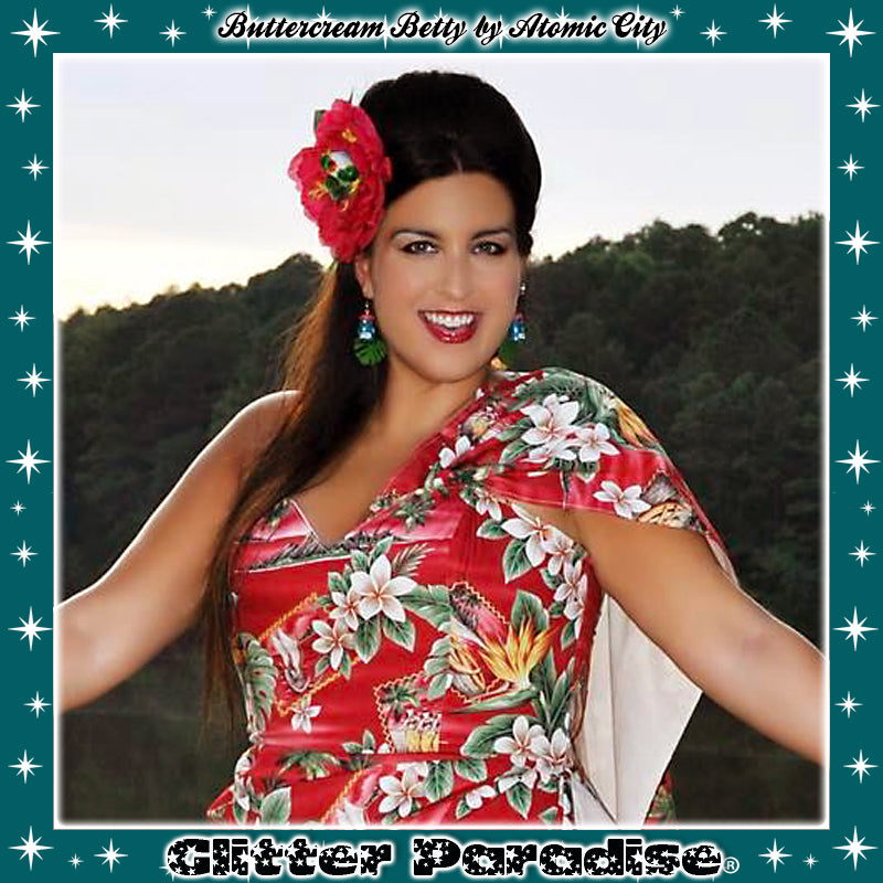 Earrings: Tiki Rainbow and Leaf