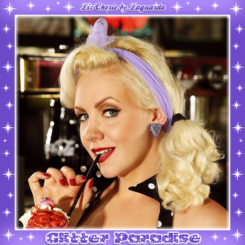 Boucles d'oreilles : Confetti Lucite Triangle Tinsel