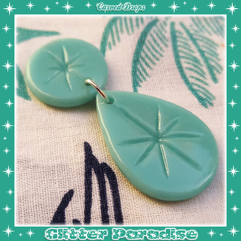 Earrings: Carved Drops