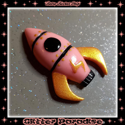 Pendientes: Retro Rocket Ship