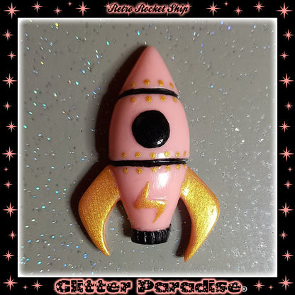 Pendientes: Retro Rocket Ship