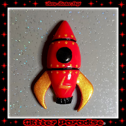 Pendientes: Retro Rocket Ship