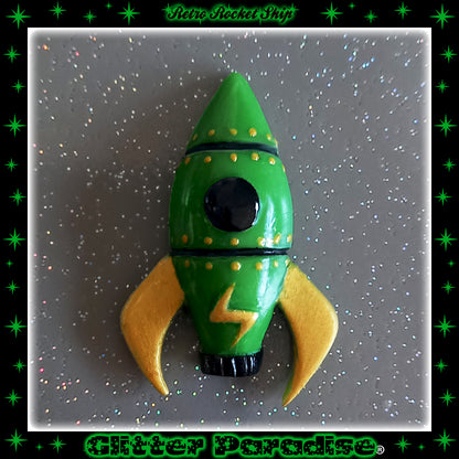 Pendientes: Retro Rocket Ship