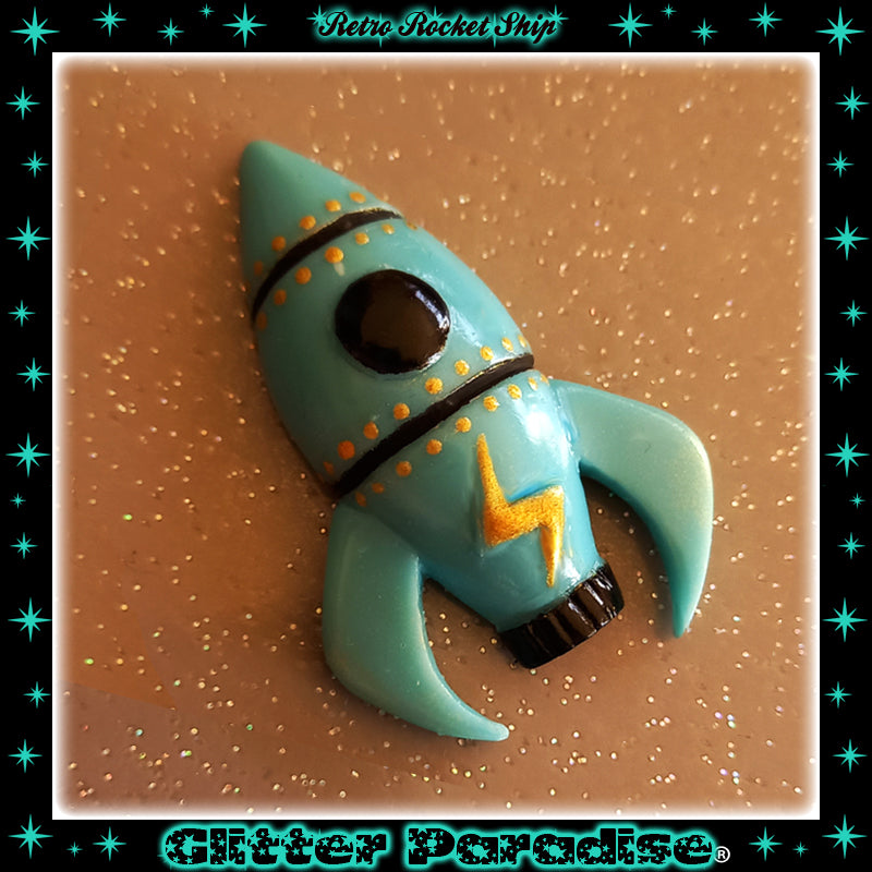 Pendientes: Retro Rocket Ship