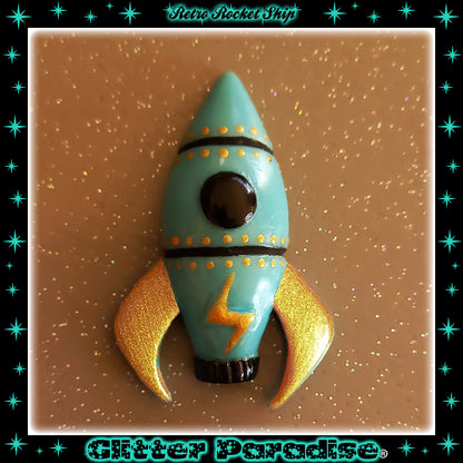 Pendientes: Retro Rocket Ship