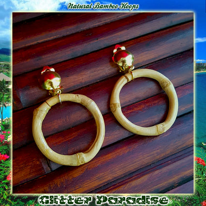 Earrings: Bamboo Hoops