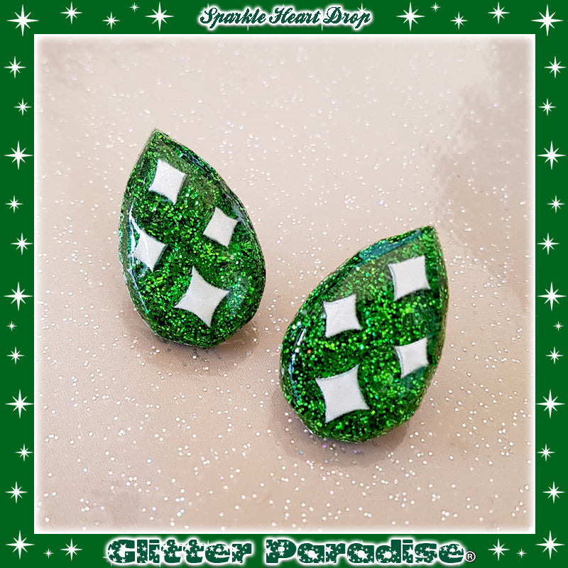 Pendientes : Lucite Sparkle Drop