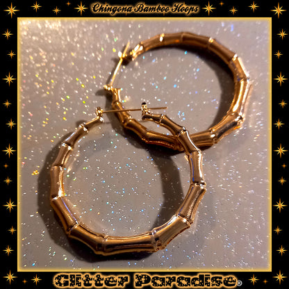 Earrings: Bamboo Hoops de Chingona