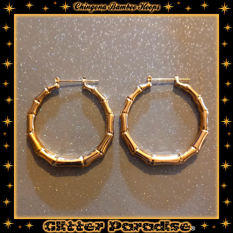 Earrings: Bamboo Hoops de Chingona