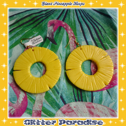 Earrings: Giant Pineapple Slice