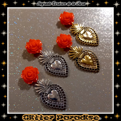 Pendientes: Sagrado Corazón de la Rosa