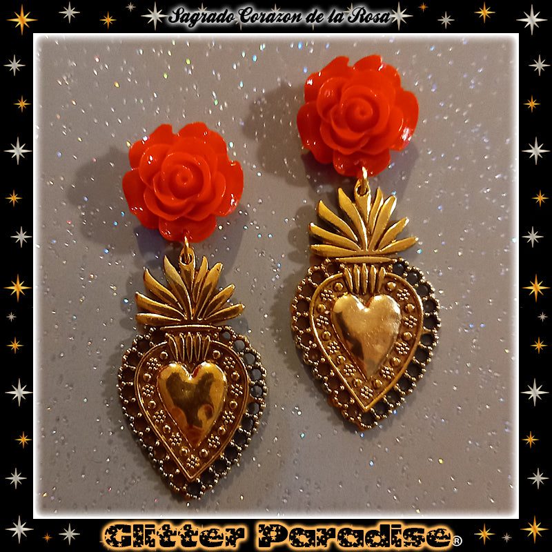 Pendientes: Sagrado Corazón de la Rosa