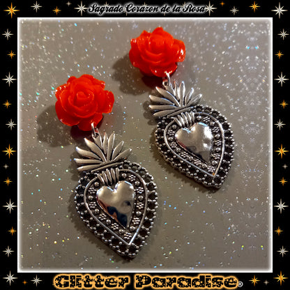 Pendientes: Sagrado Corazón de la Rosa