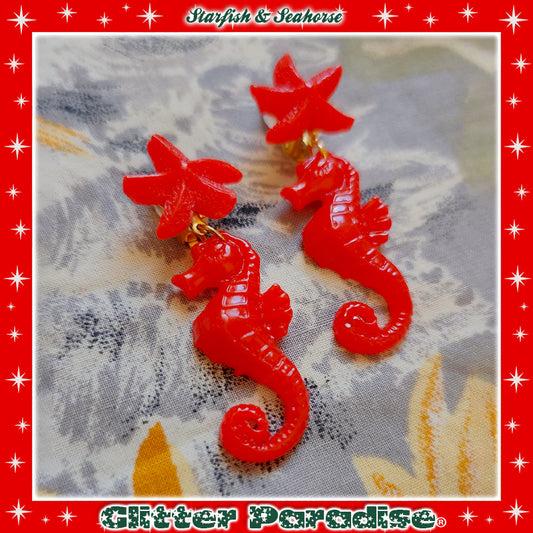 Boucles d'oreilles: Starfish & Seahorse