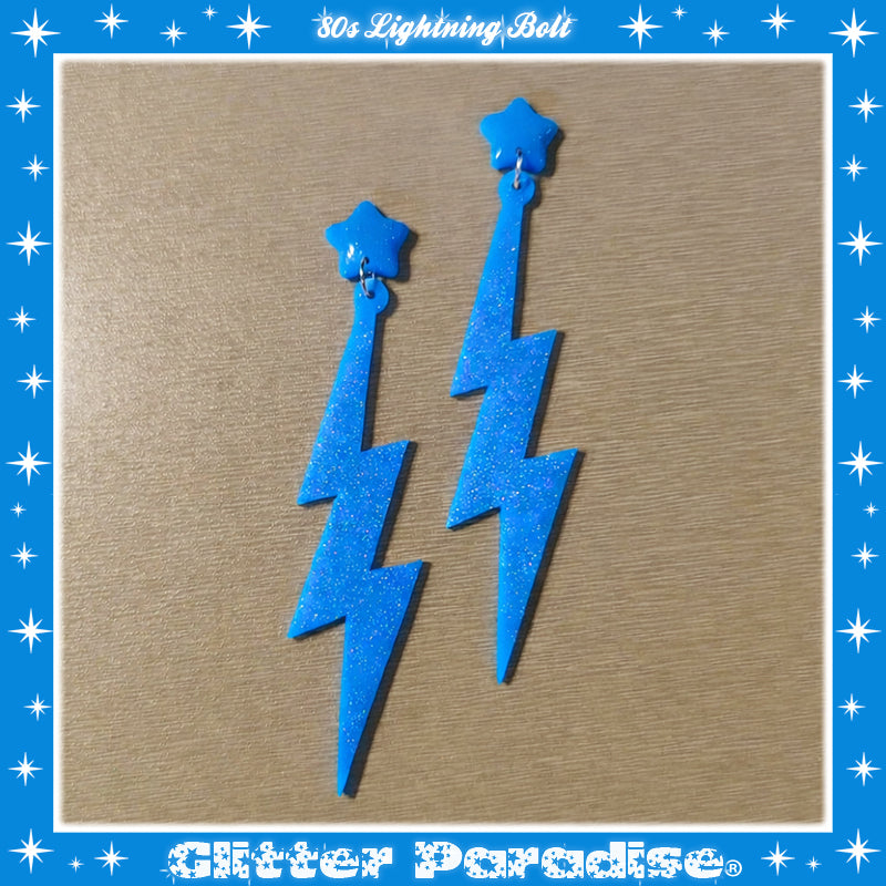 Pendientes: 80s Lightning Bolt and Heart