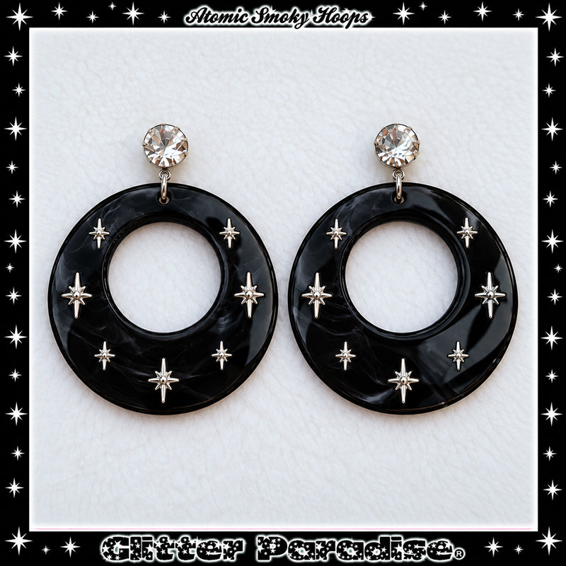 Boucles d'oreilles: Smoky Hoops Diamond Sparkles