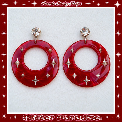 Boucles d'oreilles: Smoky Hoops Diamond Sparkles