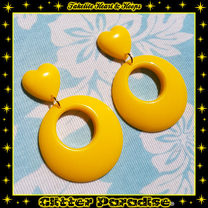 Earrings: Fakelite Hoops & Heart