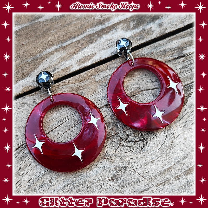 Earrings: Smoky Hoops Black Diamond
