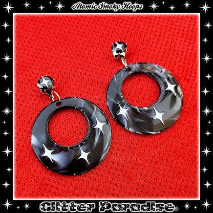 Earrings: Smoky Hoops Black Diamond