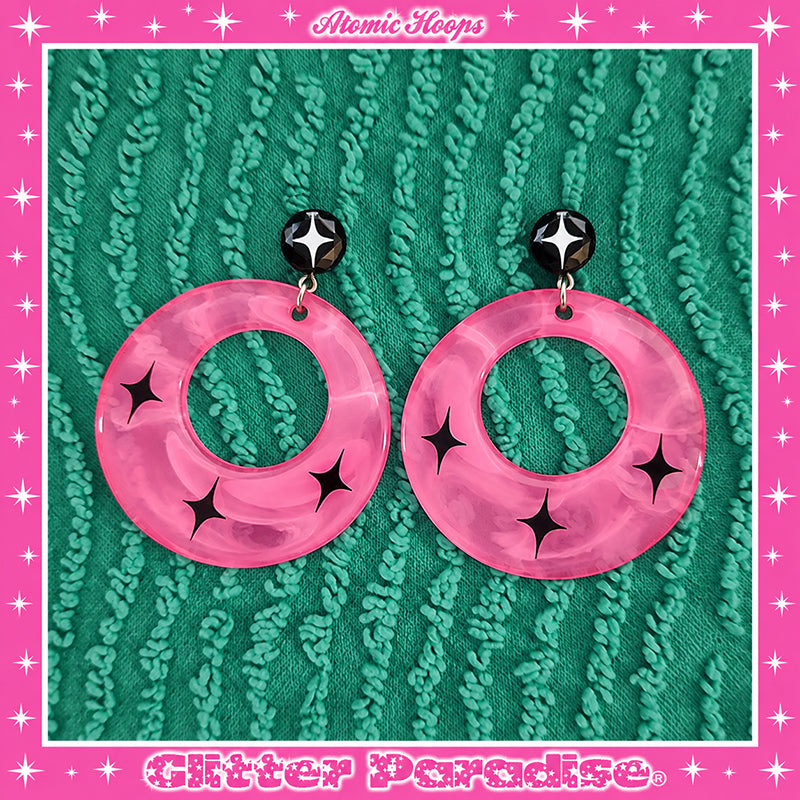 Earrings: Smoky Hoops Black Diamond
