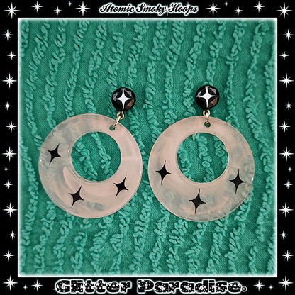 Earrings: Smoky Hoops Black Diamond