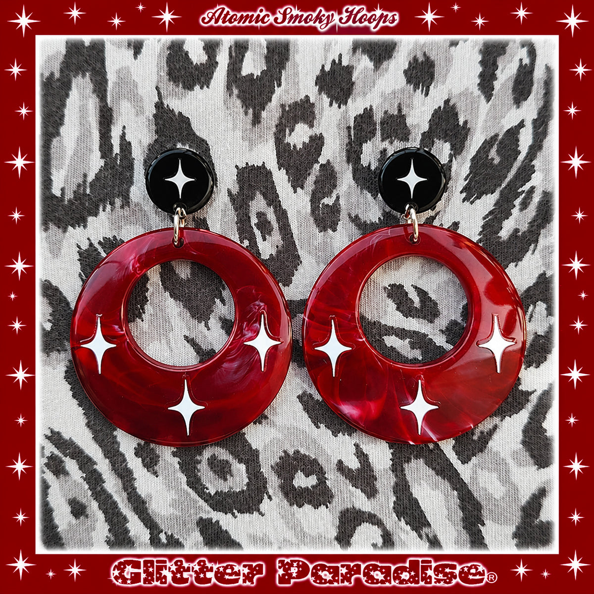 Earrings: Smoky Hoops Saucer