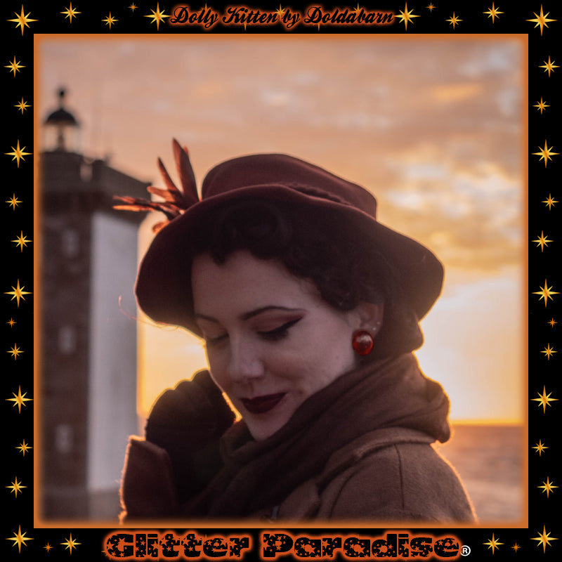 Earrings: Fakelite Tortoise Domes