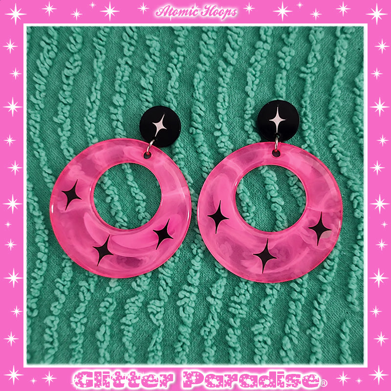 Earrings: Smoky Hoops Saucer