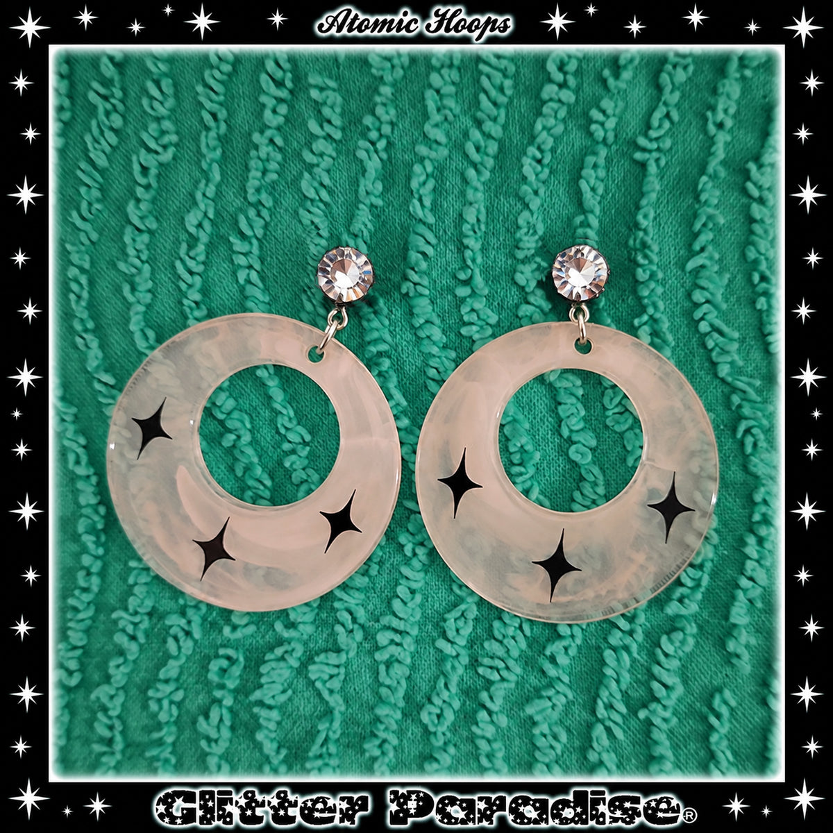 Earrings: Smoky Hoops Diamond Sparks