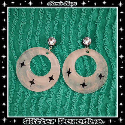 Earrings: Smoky Hoops Diamond Sparks