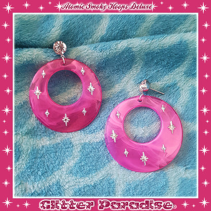 Boucles d'oreilles: Smoky Hoops Diamond Sparkles