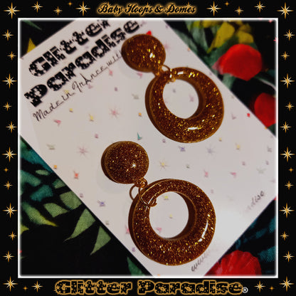 Boucles d'Oreilles: Baby Hoops & Dômes Lucite