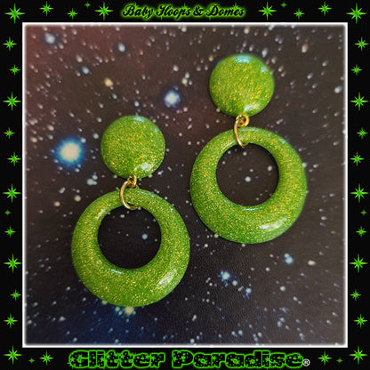 Boucles d'Oreilles: Baby Hoops & Dômes Lucite