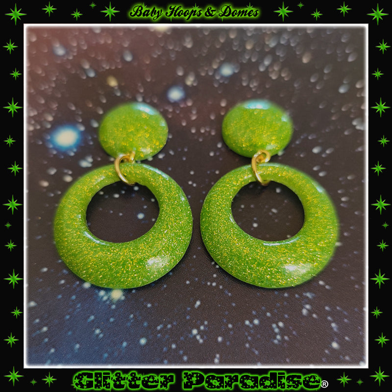 Boucles d'Oreilles: Baby Hoops & Dômes Lucite