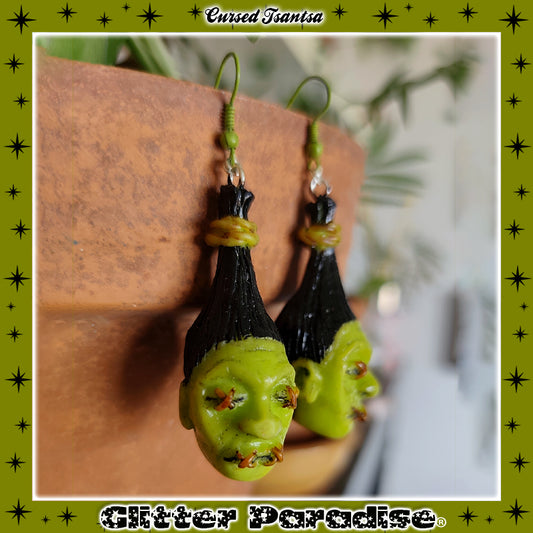Earrings: Cursed Tsantsa