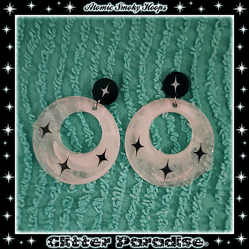 Earrings: Smoky Hoops Saucer