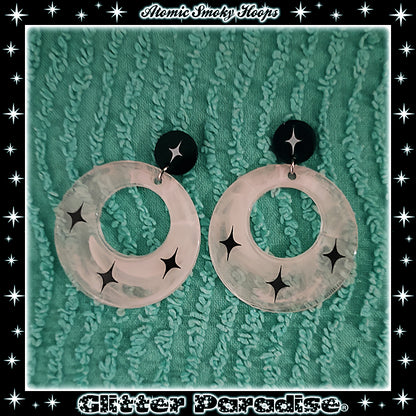 Earrings: Smoky Hoops Saucer
