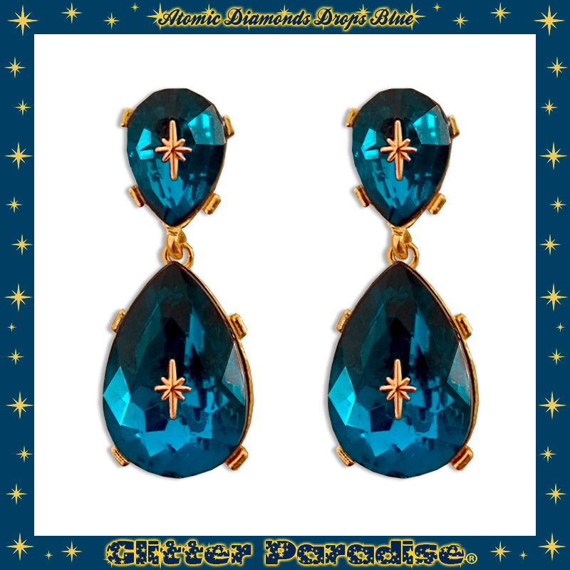 Earrings: Atomic Diamond Drop