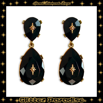 Earrings: Atomic Diamond Drop