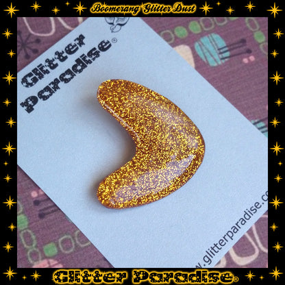 Brooch: Confetti Lucite Boomerang Dust