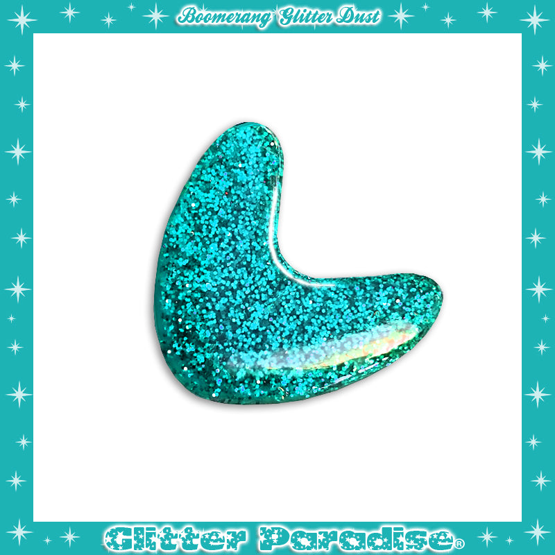 Brooch: Confetti Lucite Boomerang Dust
