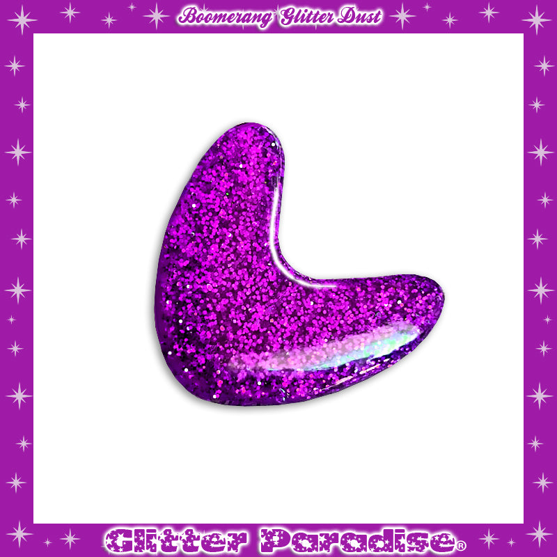 Brooch: Confetti Lucite Boomerang Dust